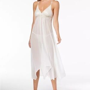 Linea Donatella Keepsake Lace-Trim Chemise Nightgown NWT